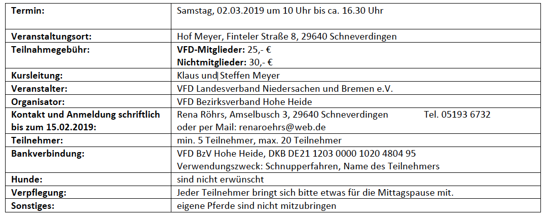 VFD Schnupperfahren 2019